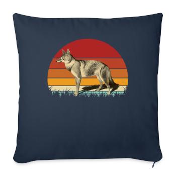 Chacal - Housse de coussin décorative 45 x 45 cm - bleu marine - Devant