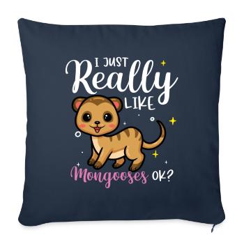 Mongooses Mongooses Meerkats - Sofa pillowcase 17,3'' x 17,3'' (45 x 45 cm) - navy - Front