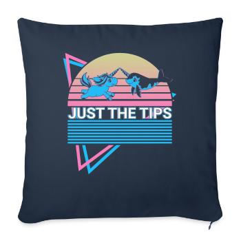 Narwhal Retro - Sofa pillowcase 17,3'' x 17,3'' (45 x 45 cm) - navy - Front