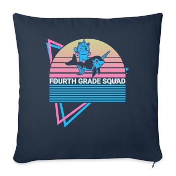 Narwhal Retro - Sofa pillowcase 17,3'' x 17,3'' (45 x 45 cm) - navy - Front