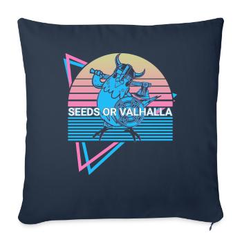 Budgie Parakeet Retro - Sofa pillowcase 17,3'' x 17,3'' (45 x 45 cm) - navy - Front