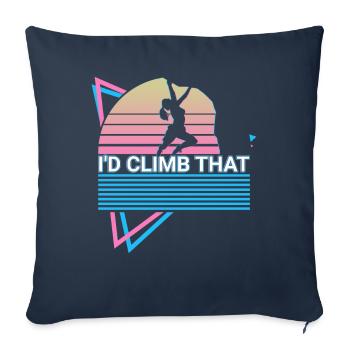 Rock Climbing Rock Climber Retro - Sofa pillowcase 17,3'' x 17,3'' (45 x 45 cm) - navy - Front
