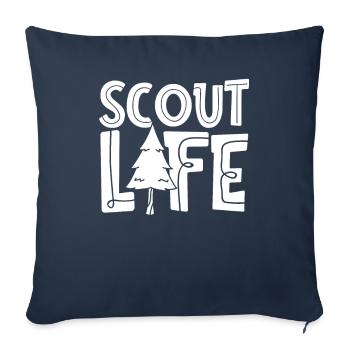 Vie scoute Vie scoute - Housse de coussin décorative 45 x 45 cm - bleu marine - Devant