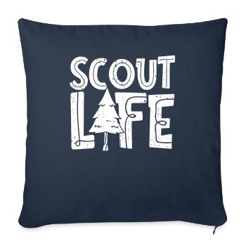 Vie scoute Vie scoute - Housse de coussin décorative 45 x 45 cm - bleu marine - Devant