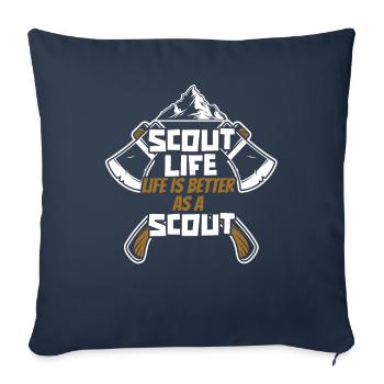 Boy Scout Axe - Sofa pillowcase 17,3'' x 17,3'' (45 x 45 cm) - navy - Front