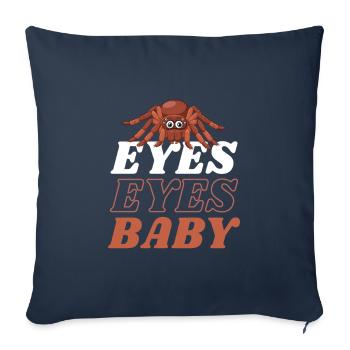 Yeux Yeux Bébé Araignée Tarentule - Housse de coussin décorative 45 x 45 cm - bleu marine - Devant