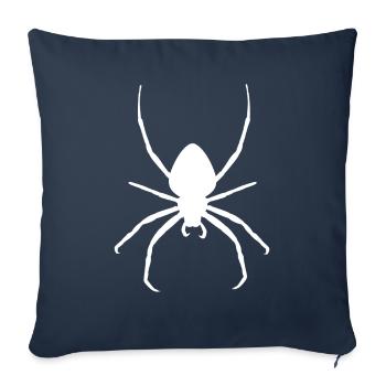 White spider tarantula - Sofa pillowcase 17,3'' x 17,3'' (45 x 45 cm) - navy - Front
