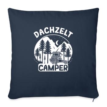 Dachzelt Camper Camping Autozelt - Sofakissenbezug 45 x 45 cm - Navy - Vorne
