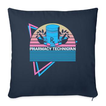 Pharmacist Retro - Sofa pillowcase 17,3'' x 17,3'' (45 x 45 cm) - navy - Front