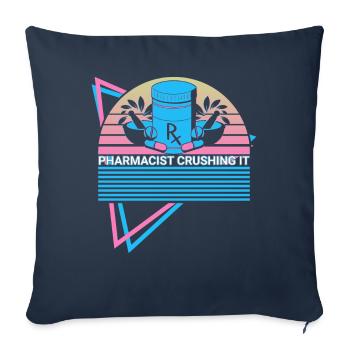 Pharmacist Crushing It Pharmacy Retro - Sofa pillowcase 17,3'' x 17,3'' (45 x 45 cm) - navy - Front
