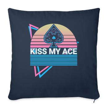 Poker Player Retro - Sofa pillowcase 17,3'' x 17,3'' (45 x 45 cm) - navy - Front