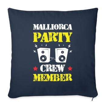 Majorque Party Crew - Housse de coussin décorative 45 x 45 cm - bleu marine - Devant