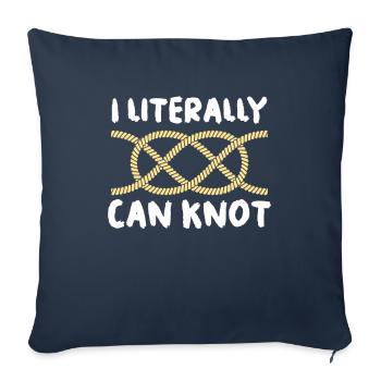 Boy Scout Funny I Literally Can Knot - Sofa pillowcase 17,3'' x 17,3'' (45 x 45 cm) - navy - Front