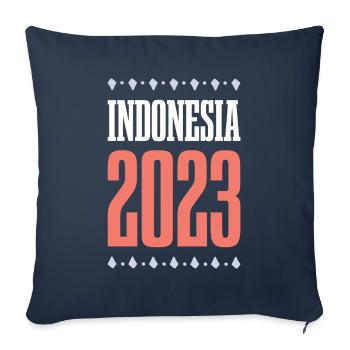 Indonesia 2023 - Sofa pillowcase 17,3'' x 17,3'' (45 x 45 cm) - navy - Front