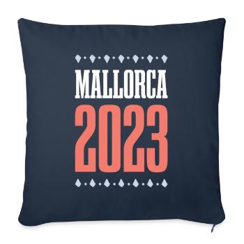 Majorque 2023 - Housse de coussin décorative 45 x 45 cm - bleu marine - Devant