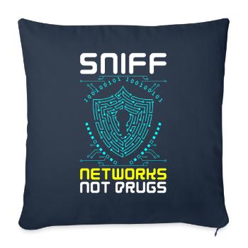 Cybersécurité, Piratage, Informatique - Housse de coussin décorative 45 x 45 cm - bleu marine - Devant