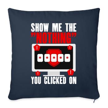 Cybersecurity, Hacking, IT - Sofa pillowcase 17,3'' x 17,3'' (45 x 45 cm) - navy - Front