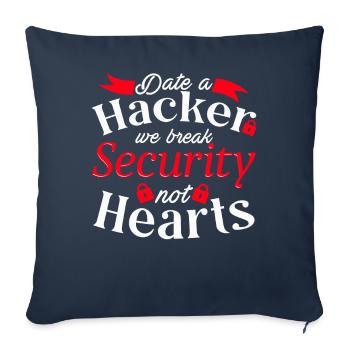 Cybersecurity, Hacking, IT - Sofa pillowcase 17,3'' x 17,3'' (45 x 45 cm) - navy - Front