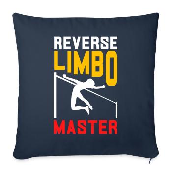 Saut à la perche Saut à la perche - Housse de coussin décorative 45 x 45 cm - bleu marine - Devant