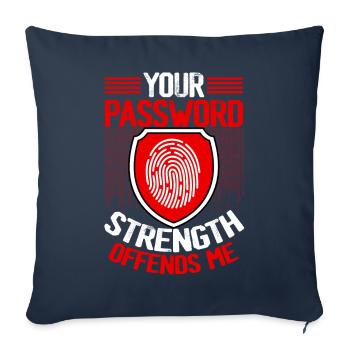 Cybersecurity, Hacking, IT - Sofa pillowcase 17,3'' x 17,3'' (45 x 45 cm) - navy - Front