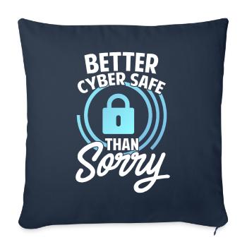Cybersecurity, Hacking, IT - Sofa pillowcase 17,3'' x 17,3'' (45 x 45 cm) - navy - Front