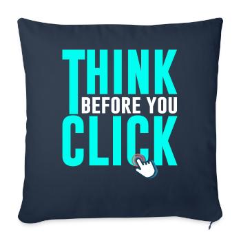 Cybersecurity, Hacking, IT - Sofa pillowcase 17,3'' x 17,3'' (45 x 45 cm) - navy - Front