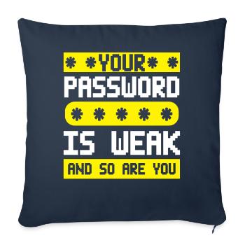 Cybersecurity, Hacking, IT - Sofa pillowcase 17,3'' x 17,3'' (45 x 45 cm) - navy - Front