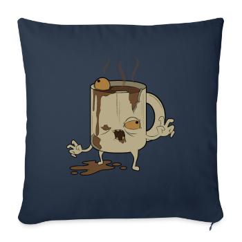 Monster Coffee - Sofa pillowcase 17,3'' x 17,3'' (45 x 45 cm) - navy - Front