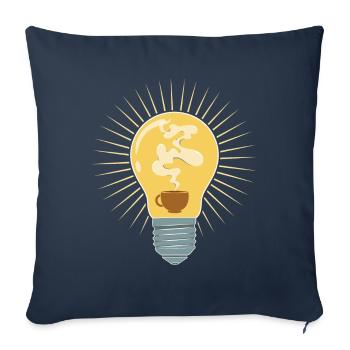 Coffee Enlightenment - Sofa pillowcase 17,3'' x 17,3'' (45 x 45 cm) - navy - Front
