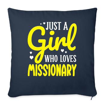 Mormonen LDS - Sofakissenbezug 45 x 45 cm - Navy - Vorne