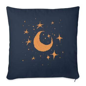 Celestial Witchy Vintage Crescent Moon Stars - Sofa pillowcase 17,3'' x 17,3'' (45 x 45 cm) - navy - Front