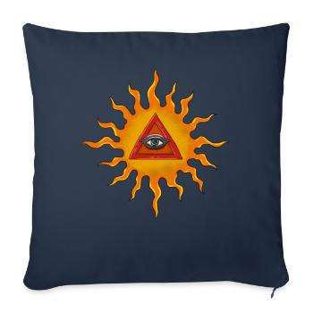 Witchy Aesthetically All-Seeing Eye Celestial Bohèm - Sofa pillowcase 17,3'' x 17,3'' (45 x 45 cm) - navy - Front