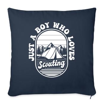 Éclaireur - Housse de coussin décorative 45 x 45 cm - bleu marine - Devant