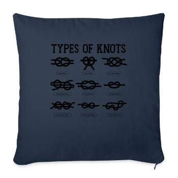 Types de nœuds Pathfinder - Housse de coussin décorative 45 x 45 cm - bleu marine - Devant