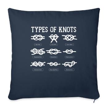 Types de nœuds Pathfinder - Housse de coussin décorative 45 x 45 cm - bleu marine - Devant