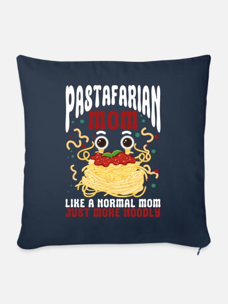Fliegendes Spaghettimonster FSM - Sofakissenbezug 45 x 45 cm - Navy