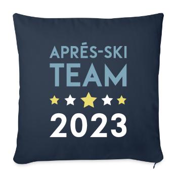Apres Ski 2023 Krone - Sofakissenbezug 45 x 45 cm - Navy - Vorne