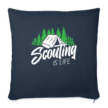 Éclaireur - Housse de coussin décorative 45 x 45 cm - bleu marine - Devant