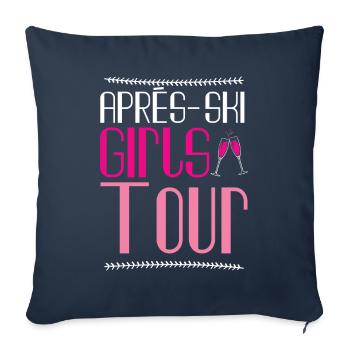 Après-Ski Girls Tour - Housse de coussin décorative 45 x 45 cm - bleu marine - Devant
