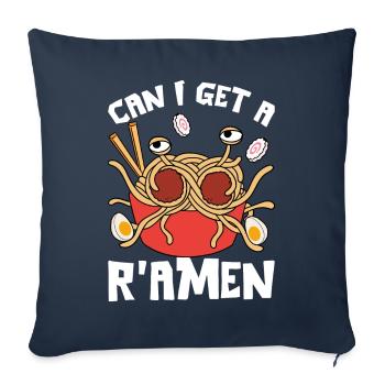 Fliegendes Spaghettimonster FSM Pastafarian - Sofakissenbezug 45 x 45 cm - Navy - Vorne