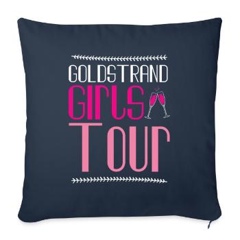 Golden Sands Girls Tour - Housse de coussin décorative 45 x 45 cm - bleu marine - Devant