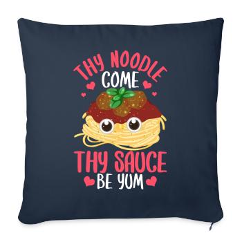 Flying Spaghetti Monster FSM Pastafarian - Sofa pillowcase 17,3'' x 17,3'' (45 x 45 cm) - navy - Front