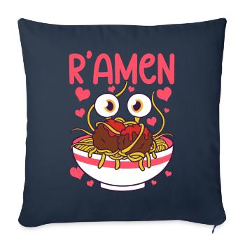Fliegendes Spaghettimonster FSM Pastafarian - Sofakissenbezug 45 x 45 cm - Navy - Vorne