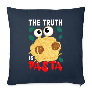 Fliegendes Spaghettimonster FSM Pastafarian - Sofakissenbezug 45 x 45 cm - Navy - Vorne