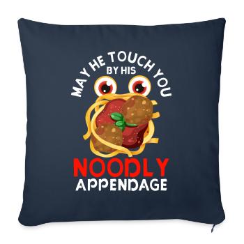 Fliegendes Spaghettimonster Pastafarian - Sofakissenbezug 45 x 45 cm - Navy - Vorne