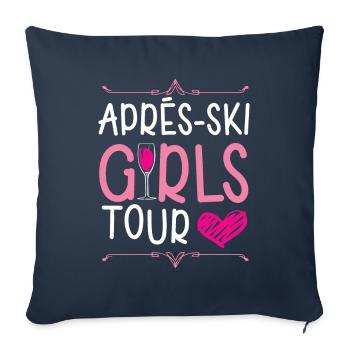 Après-Ski Girls Tour - Housse de coussin décorative 45 x 45 cm - bleu marine - Devant