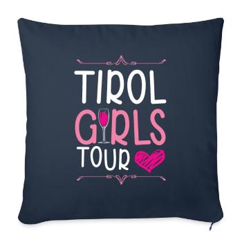Tirol Girls Tour - Housse de coussin décorative 45 x 45 cm - bleu marine - Devant
