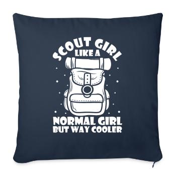 Éclaireur - Housse de coussin décorative 45 x 45 cm - bleu marine - Devant