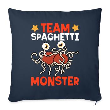 Fliegendes Spaghettimonster Pastafarian - Sofakissenbezug 45 x 45 cm - Navy - Vorne