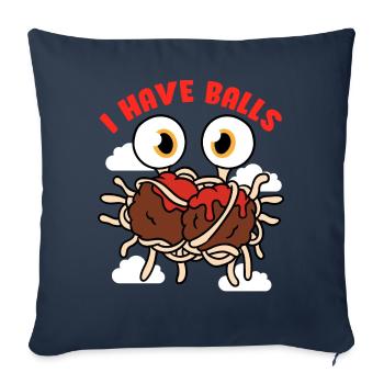 Fliegendes Spaghettimonster FSM Pastafarian - Sofakissenbezug 45 x 45 cm - Navy - Vorne